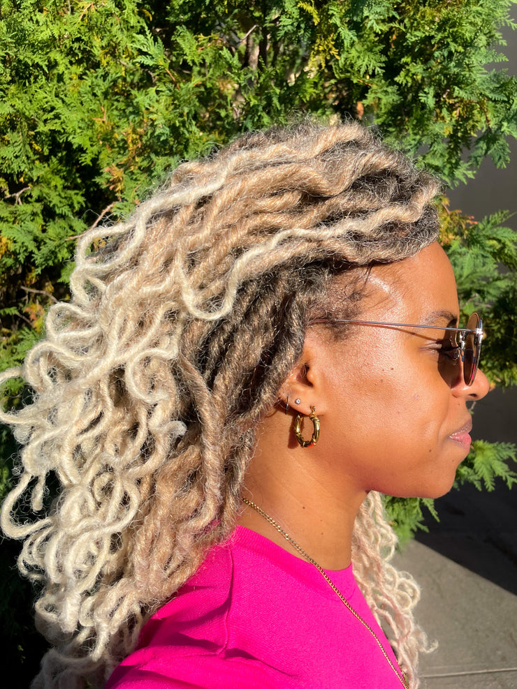 Pleated Twist Hoop Earrings