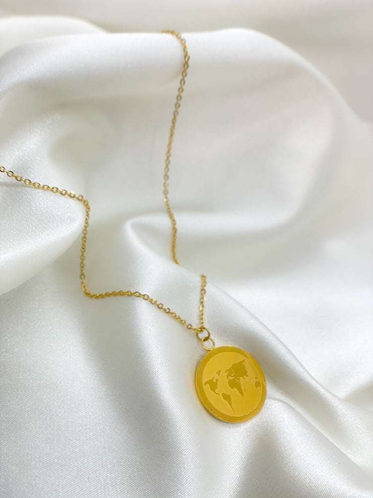 World Map Pendant