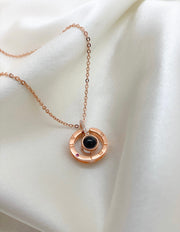 “I love you in 100 words” Necklace