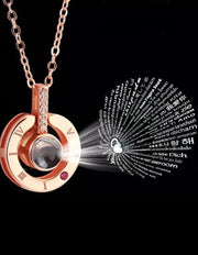 “I love you in 100 words” Necklace