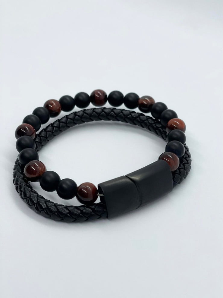 Magnetic Leather Bracelet
